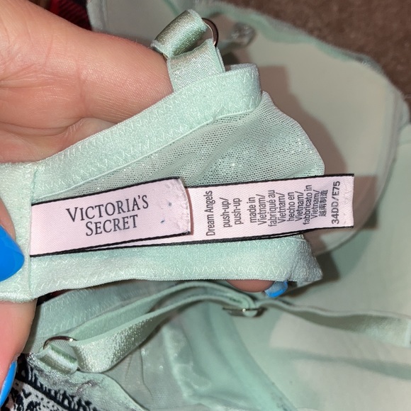 Victoria’s Secret mint & silver Dream Angels All over lace push up bra - Picture 5 of 5